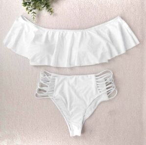 Bikini blanco tiro blanco