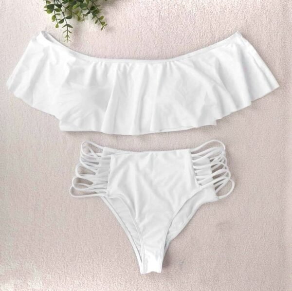 Bikini blanco tiro blanco