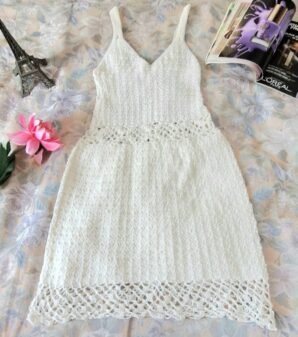 Vestido en hilo a crochet